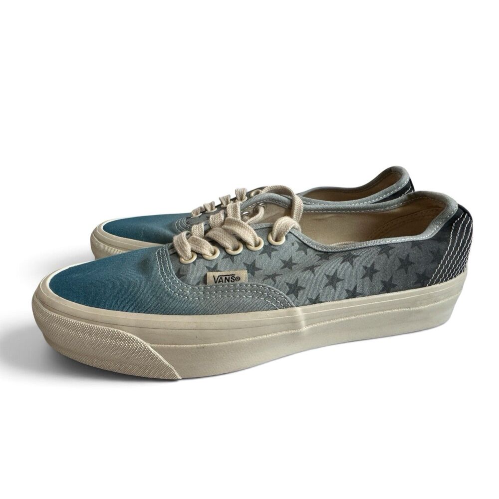 Vans Authentic 44 LX Echoes Puritan Grey Ombré Blue Stars Sneakers Womens 9 NWOT